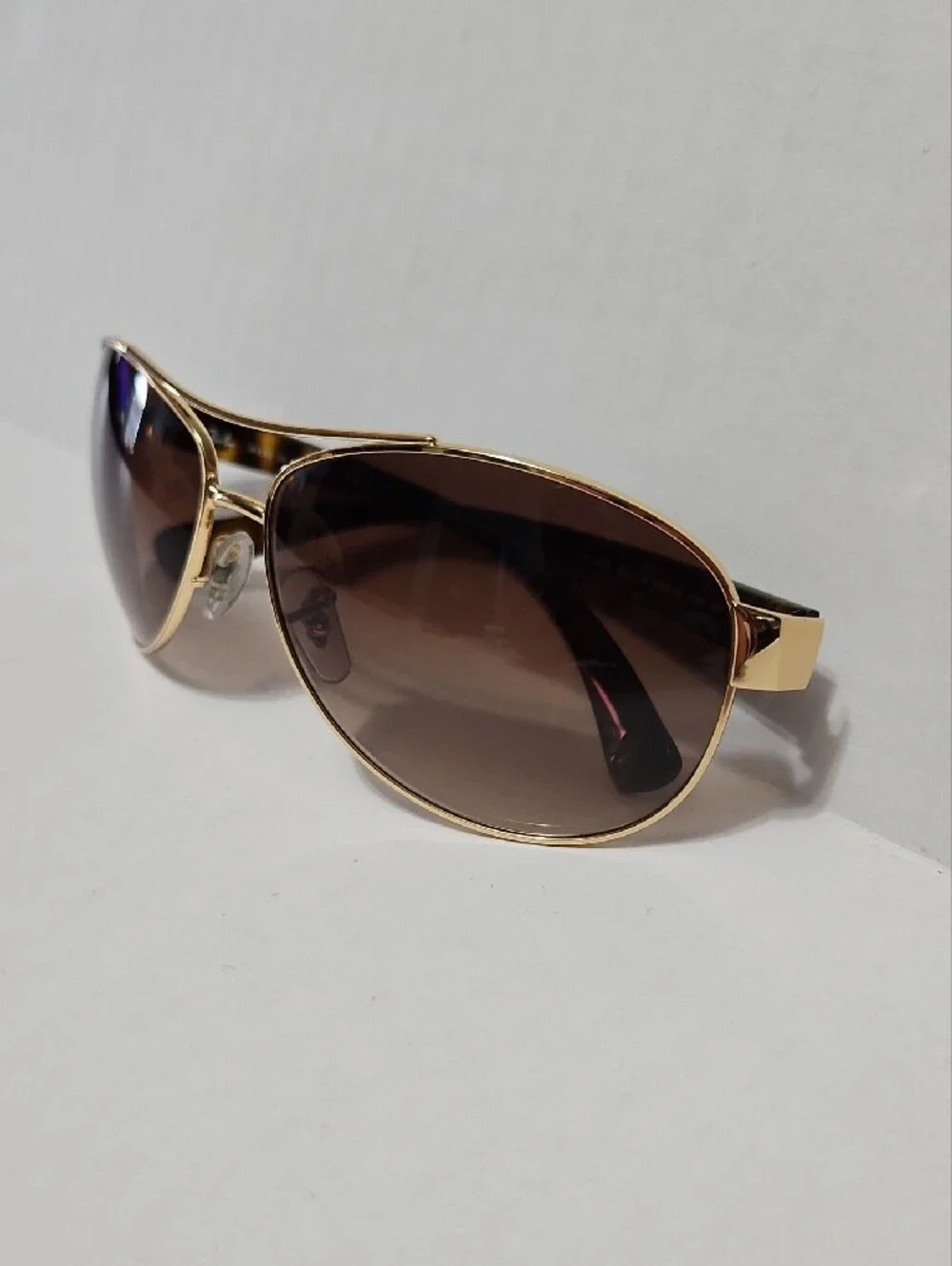 Ray-Ban RB3386 Aviator Gold Brown Gradient 63 Italy w/Case Unisex Frames